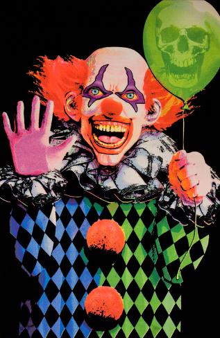 Evil Clown Blacklight Poster 23/" x 35/" Laminated